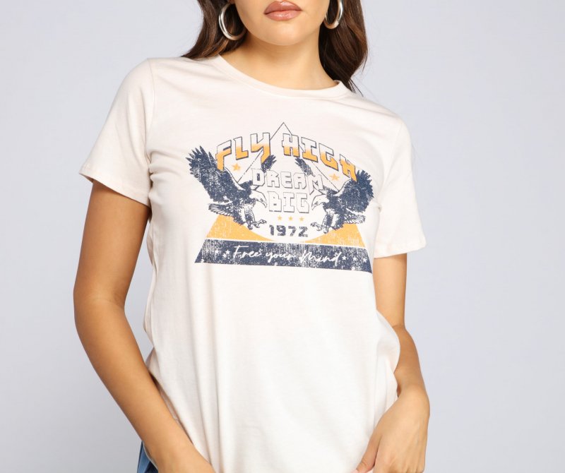 TableClothsUs Dreamy Vintage Oversized Graphic Tee