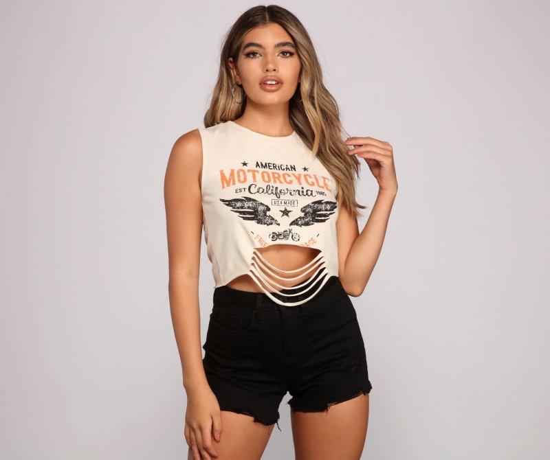 TableClothsUs Add Some Edge Cropped Graphic Tee