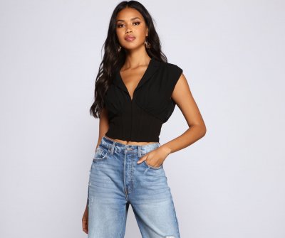 TableClothsUs Preppy And Chic Crop Top