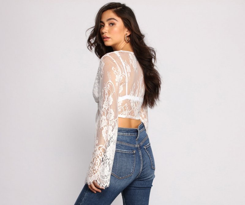 TableClothsUs Stunning Sheer Lace Top