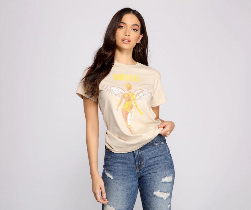 TableClothsUs Nirvana Graphic Vintage Tee Shirt