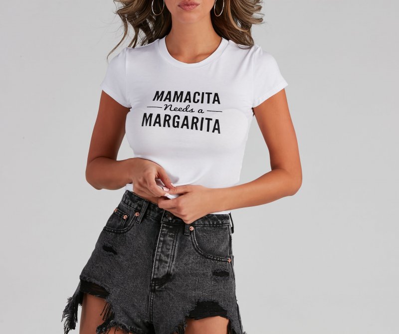 TableClothsUs Mamacita Needs A Margarita Graphic Tee