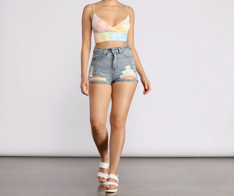 TableClothsUs Dream On Tie Dye Crop Top