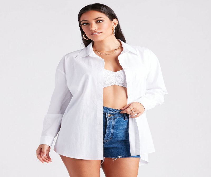 TableClothsUs Beachside Beauty Button-Down Top