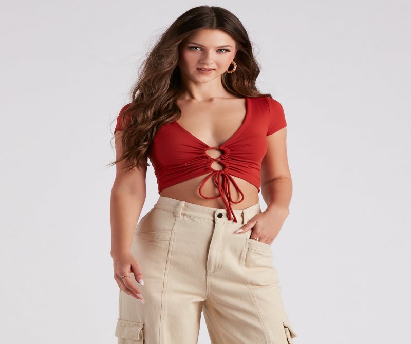 TableClothsUs Casual Slay Knit Crop Top