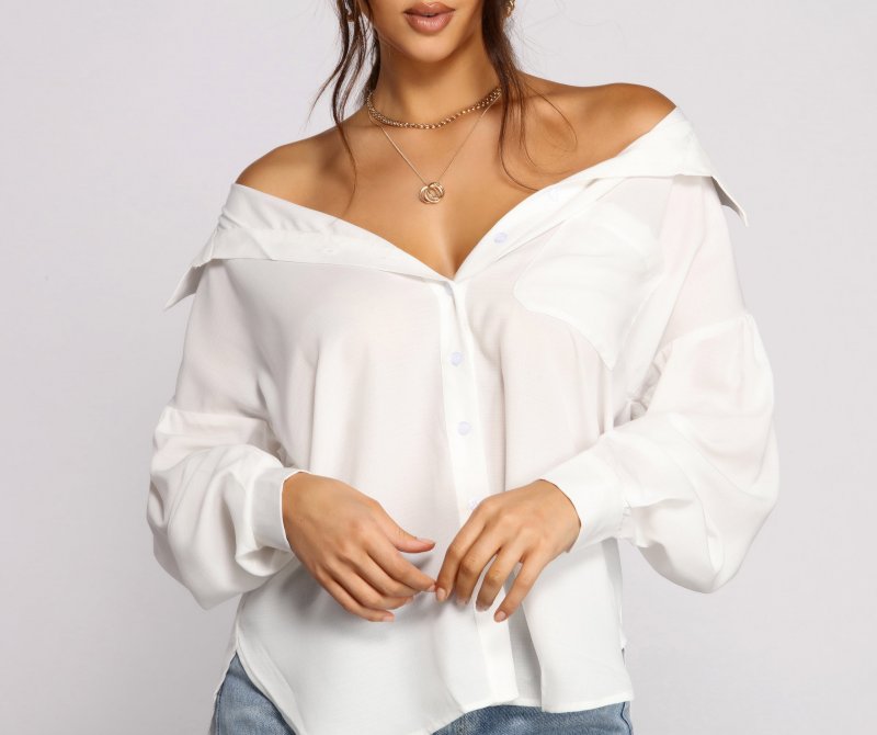 TableClothsUs Classic Cutie Oversized Button-Up Tunic