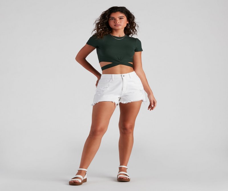 TableClothsUs That's A Wrap Crew Neck Crop Tee