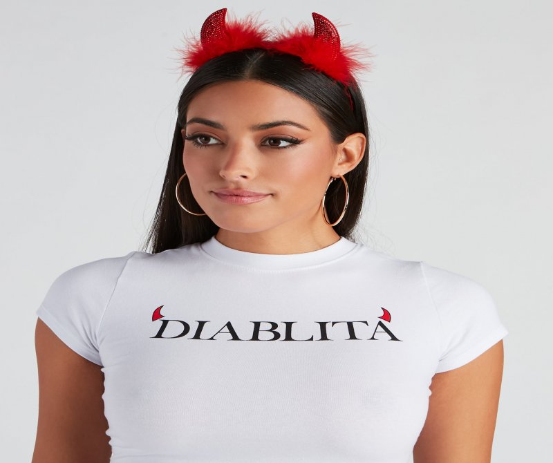 TableClothsUs Diablita Crop Top