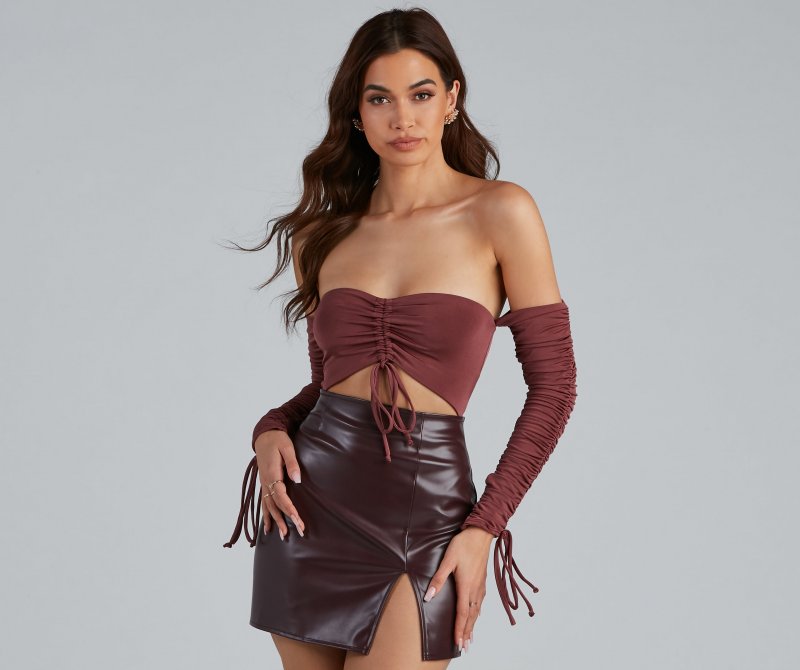 TableClothsUs Pucker Up Venetia Ruched Bodysuit