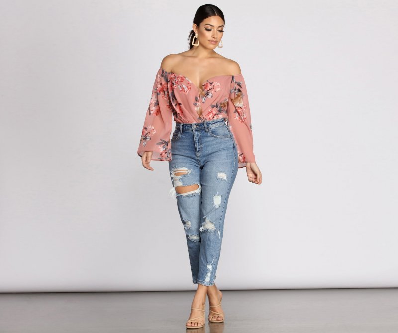 TableClothsUs Darling Floral Chiffon Top