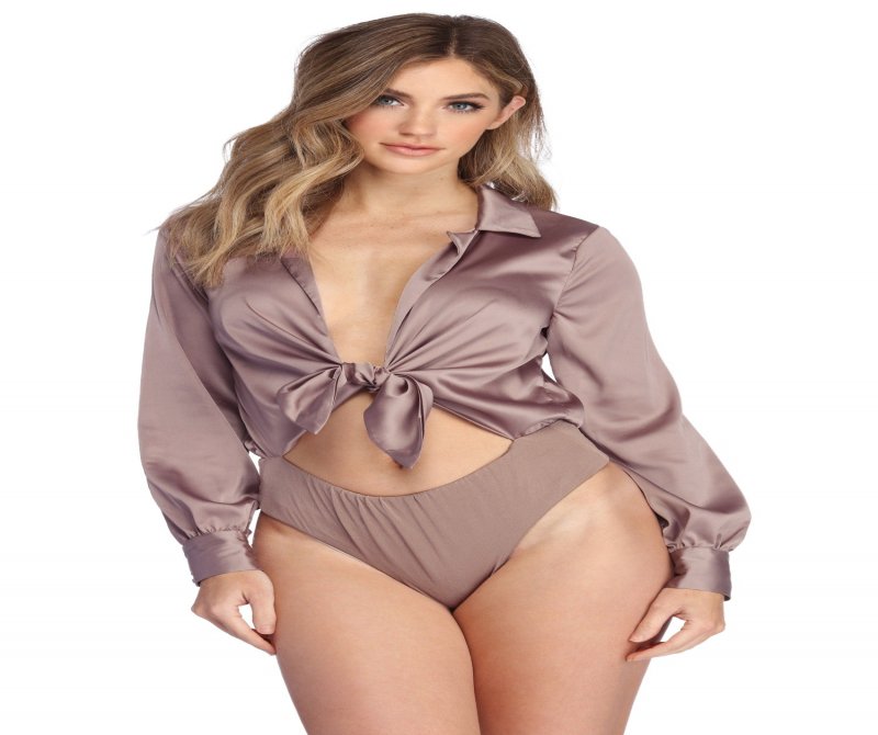 TableClothsUs Tied With Class Satin Bodysuit