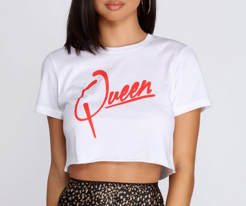 TableClothsUs Queen Graphic Crop Top