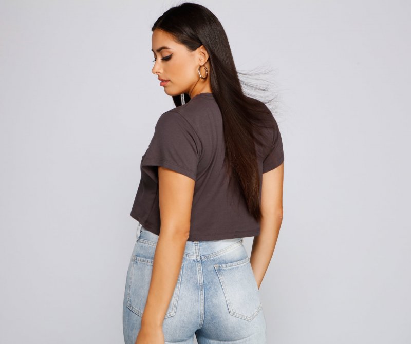 TableClothsUs Edgy Babe Cutout Crop Top