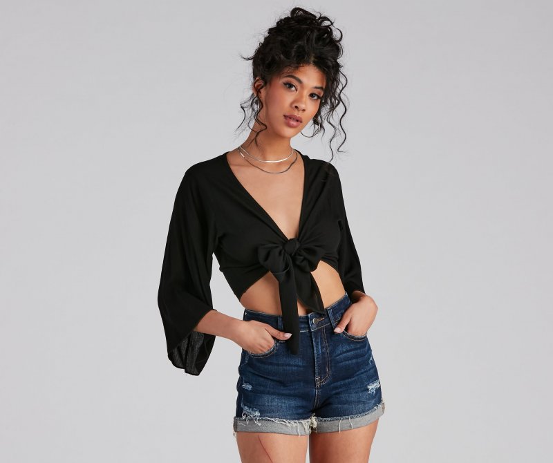 TableClothsUs Tied Up Kimono Sleeve Top